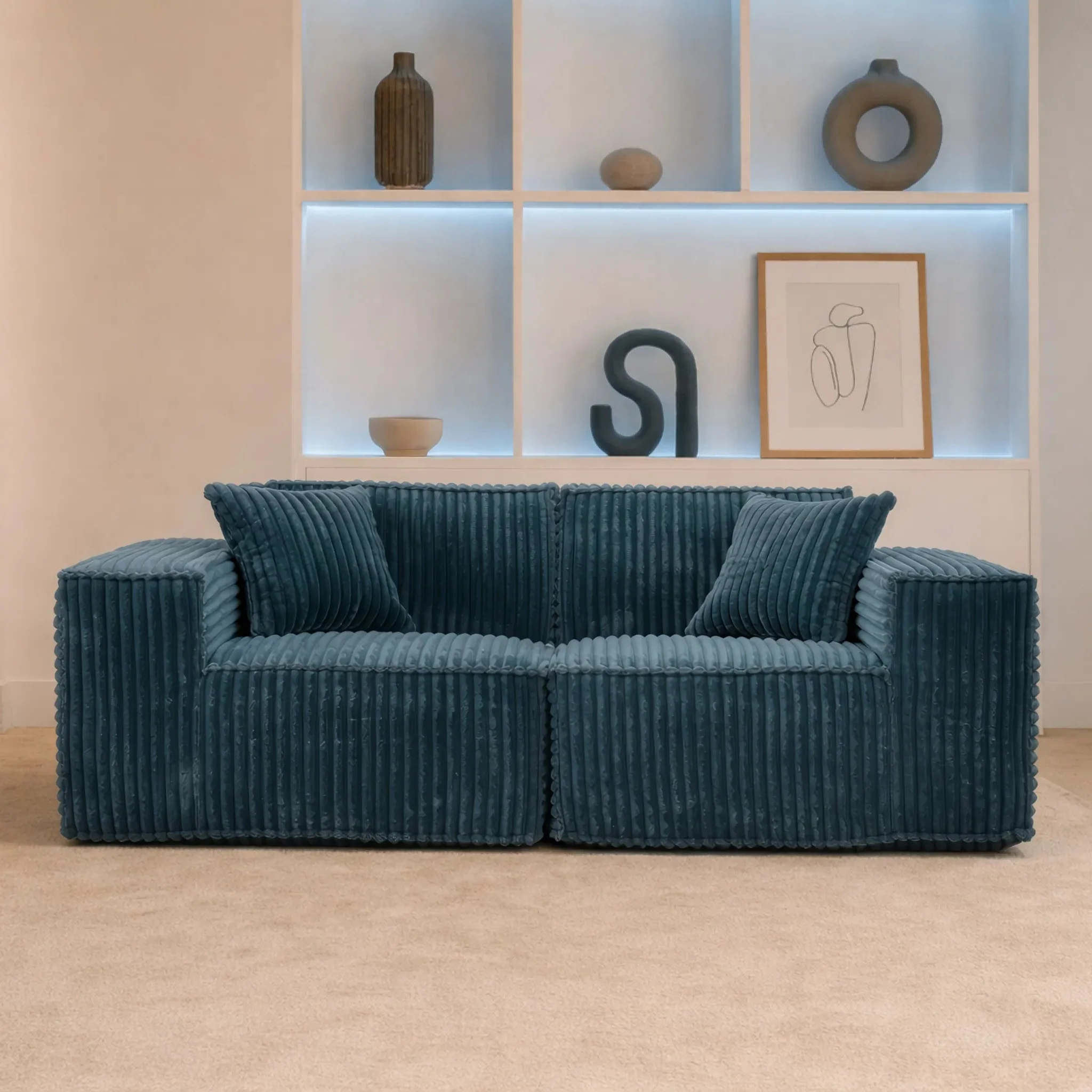 Puffy Domino Loveseat - Image 37
