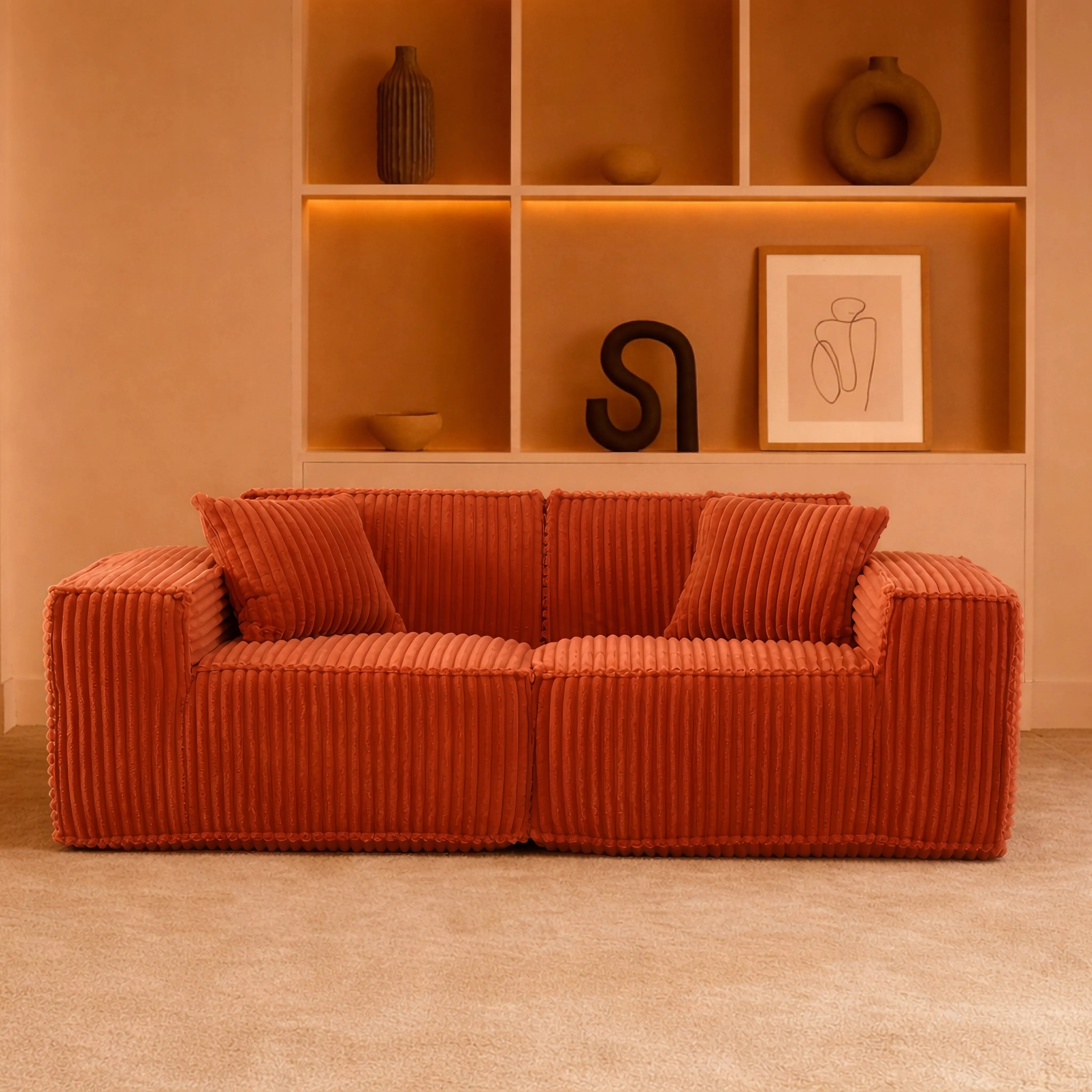 Puffy Domino Loveseat - Image 7
